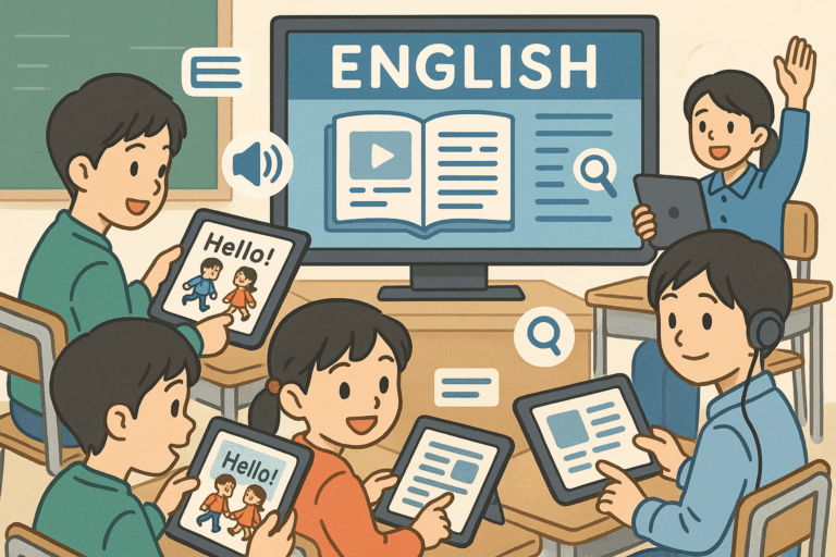 デジタル教科書全面導入へ – 英語から本格スタート